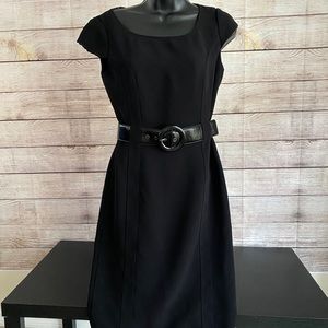Tahari Arthur S. Levine  Black Dress with Belt